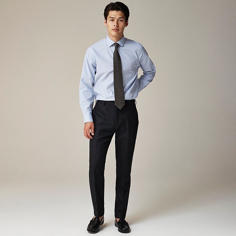 J.Crew Ludlow Slim-fit suit pant in English cotton-wool blend Onyx Factory Outlet | 58LNZJAMD