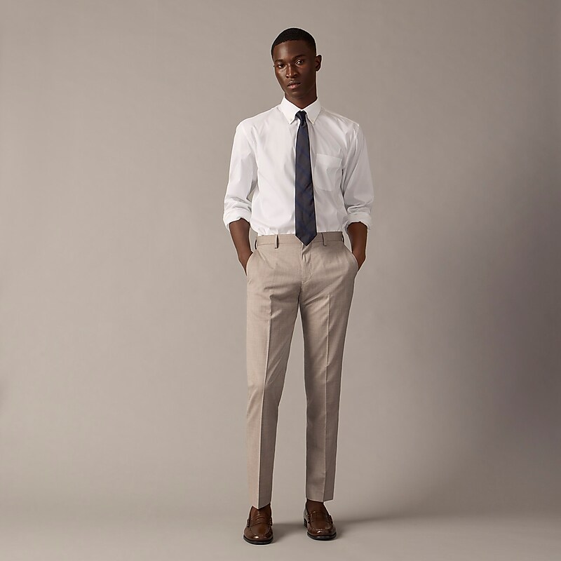 J.Crew Ludlow Slim-fit suit pant in Italian wool Heather Beige Clearance | 32GNETYAD