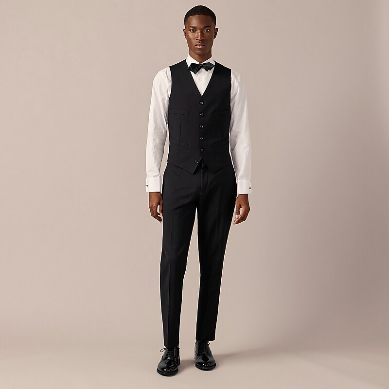 J.Crew Ludlow Slim-fit tuxedo pant in Italian wool Black Outlet Online | 78HPWBNXG