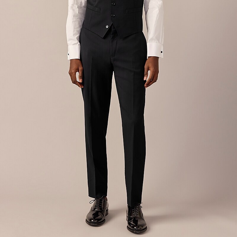 J.Crew Ludlow Slim-fit tuxedo pant in Italian wool Black Outlet Online | 78HPWBNXG