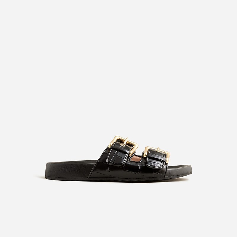 J.Crew Marlow sandals in canvas Black Outlet Online | 70FAGUPRD