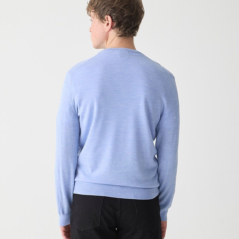 J.Crew Merino wool V-neck sweater Hthr Dusty Peri Sale | 20HSAJNOC