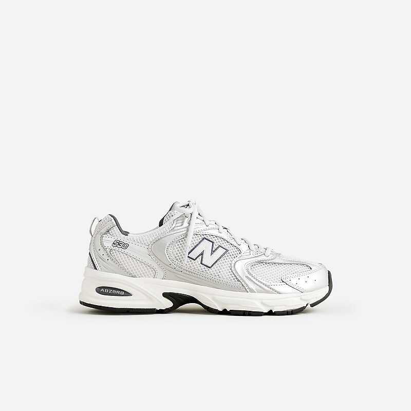J.Crew New Balance® 530 sneakers Silver Metalic Factory Promo | 62JKOBANS