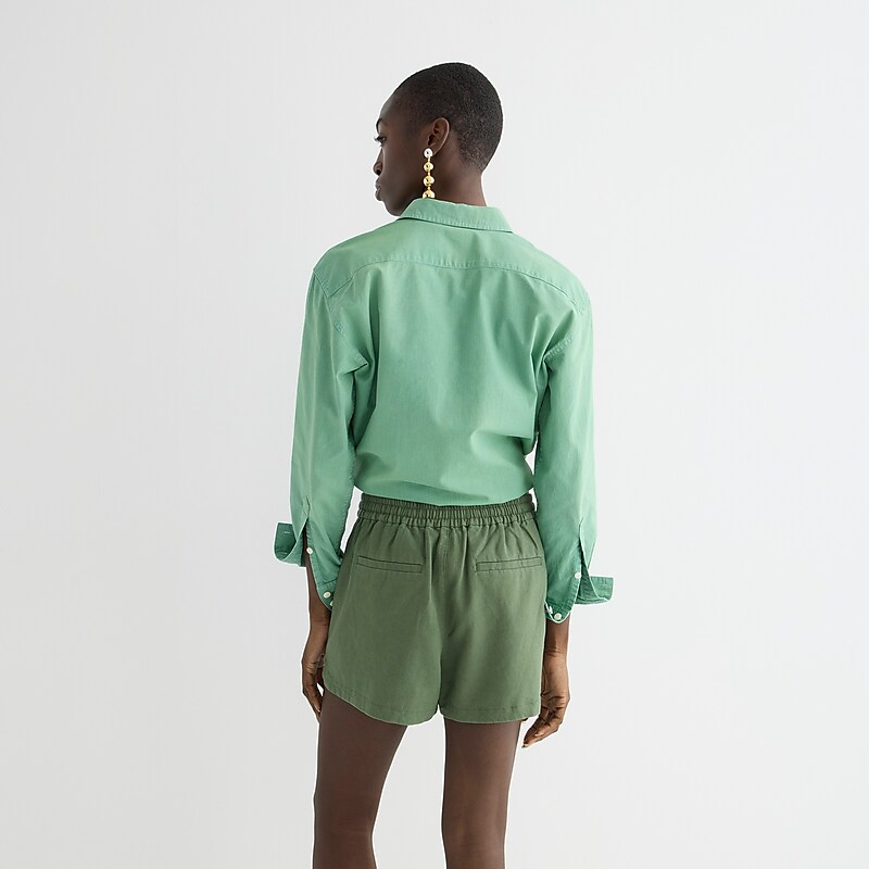 J.Crew New seaside short in linen blend Green Online | 06BDVZQCL