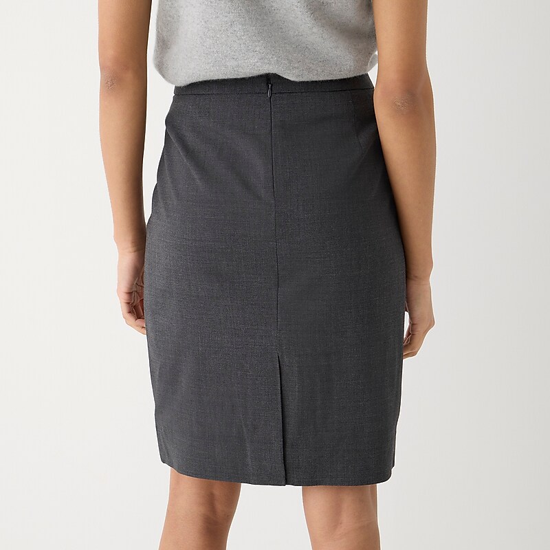 J.Crew No. 2 Pencil® skirt in Italian stretch wool Grey Clearance | 38SGLWQDF