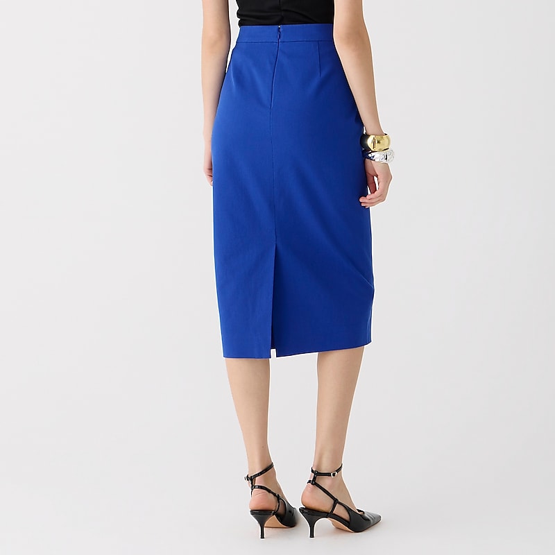 J.Crew No. 3 Pencil skirt in bi-stretch cotton blend Harbor View Online | 86PJWSYNF