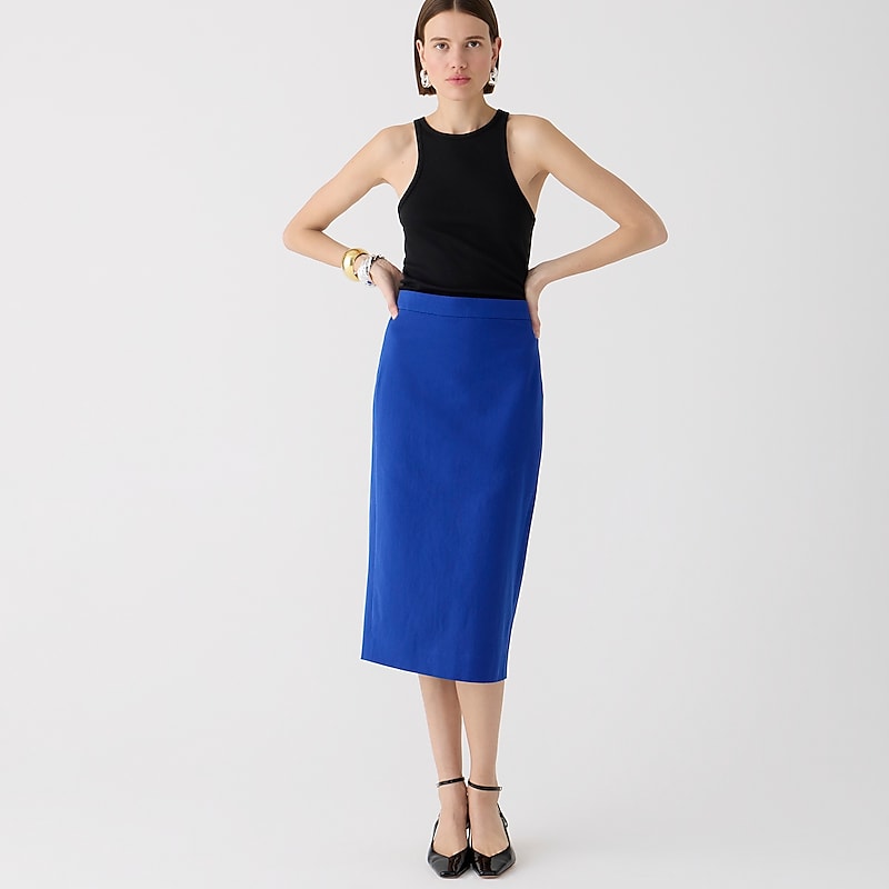 J.Crew No. 3 Pencil skirt in bi-stretch cotton blend Harbor View Online | 86PJWSYNF