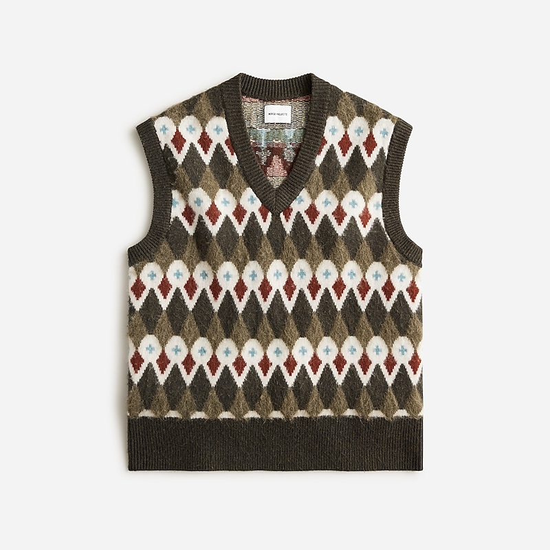 J.Crew Norse Projects™ Melvin merino wool-blend sweater-vest Ivy Green Outlet Online | 72HBXPFZT