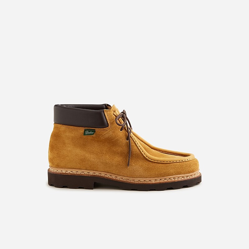 J.Crew Paraboot X J.Crew Milly Marche derby boots in roughout suede Faded Wheat Outlet | 90WLQAZRX