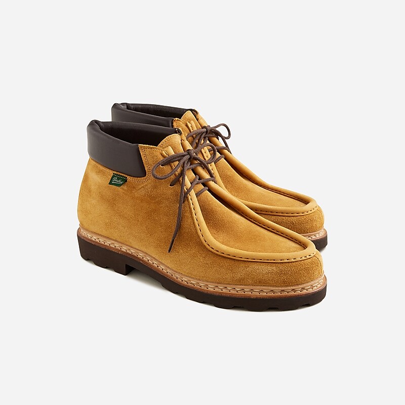 J.Crew Paraboot X J.Crew Milly Marche derby boots in roughout suede Faded Wheat Outlet | 90WLQAZRX