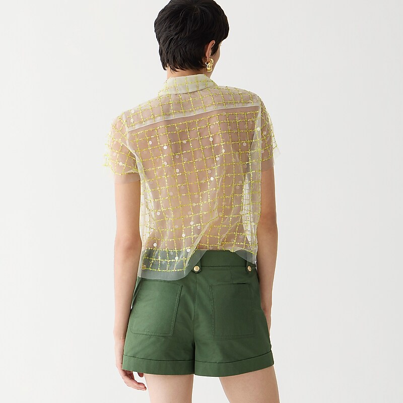 J.Crew Patch-pocket suit short in lightweight chino Utility Green Online | 07YLPVDTZ