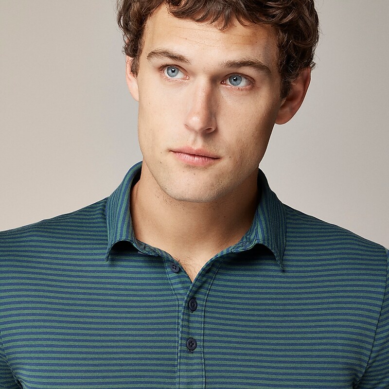 J.Crew Performance polo shirt with COOLMAX® Green Pilot Factory Outlet | 52DBQCNRM