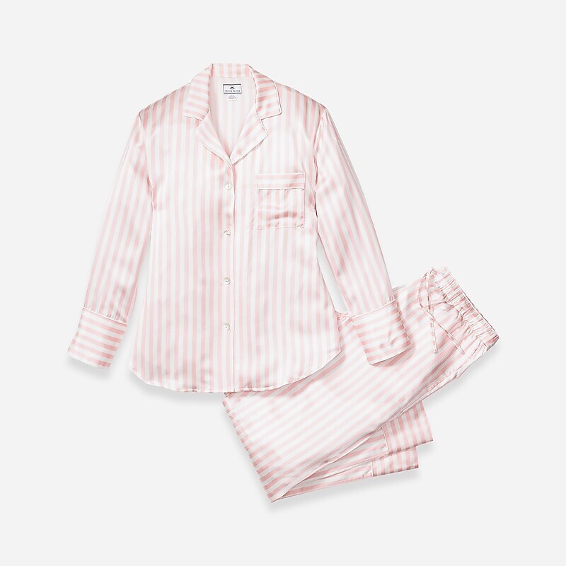 J.Crew Petite Plume™ pajama set in mulberry silk Pink Online | 09DSKUYGQ