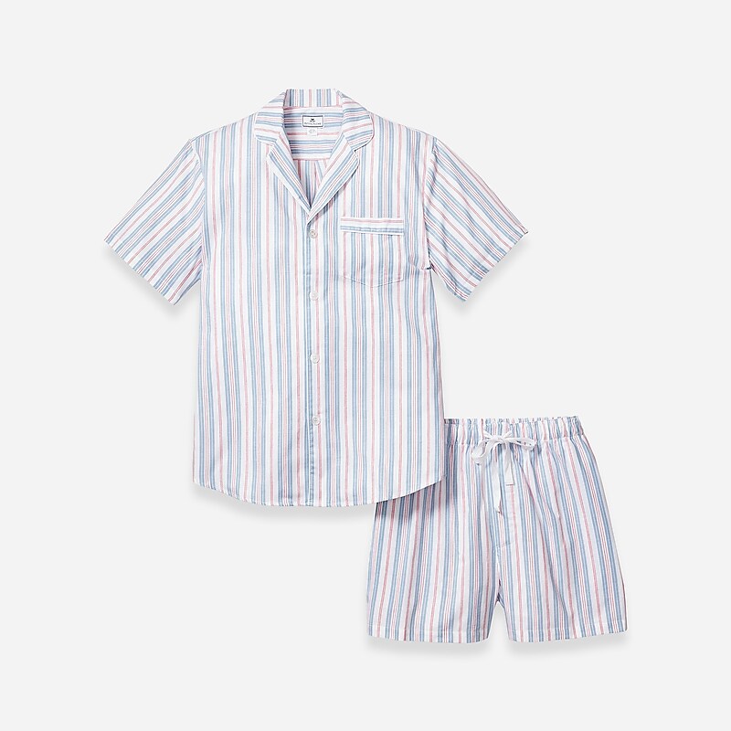 J.Crew Petite Plume™ short set in vintage french stripe Multi Outlet | 98RTHOGZB