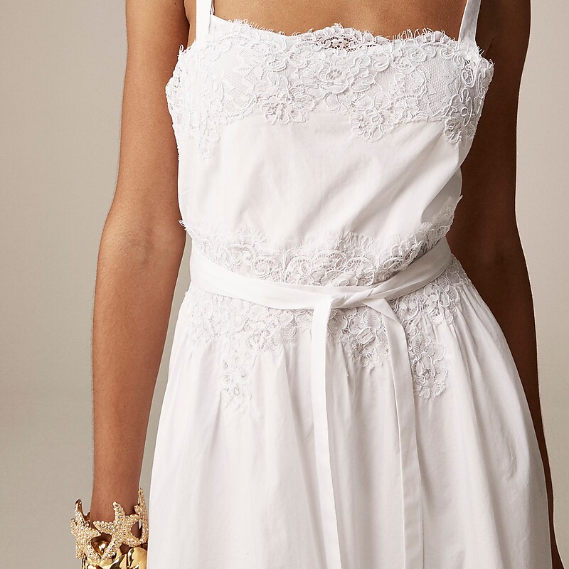 J.Crew Philomena dress in cotton poplin White USA | 13XJHFDMQ