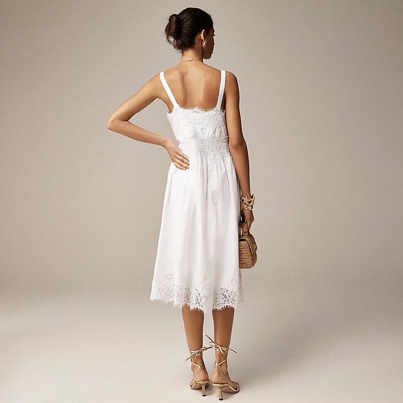 J.Crew Philomena dress in cotton poplin White USA | 13XJHFDMQ