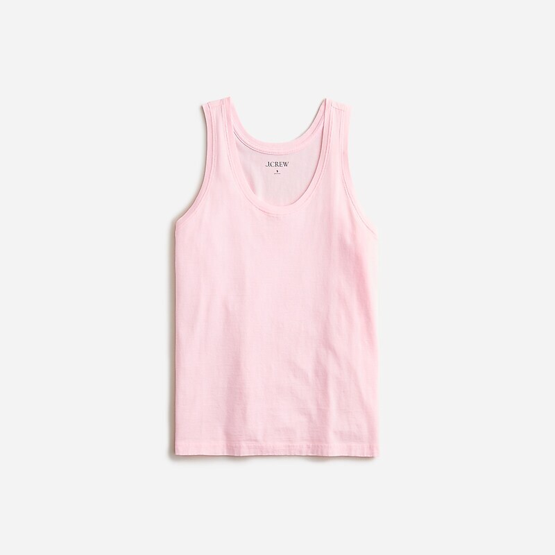 J.Crew Pima cotton scoopneck tank top Bubblegum Clearance | 35OHCJKNV