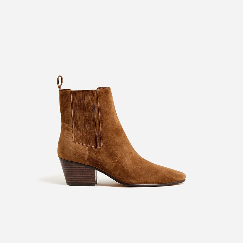 J.Crew Piper ankle boots in suede Rich Toffee Online | 80PVYJFRE