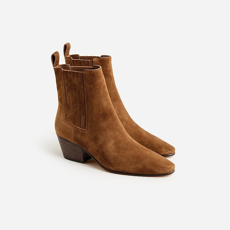 J.Crew Piper ankle boots in suede Rich Toffee Online | 80PVYJFRE