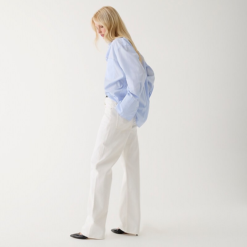 J.Crew Point Sur loose straight jean White Denim Sale | 25RVWLDGS