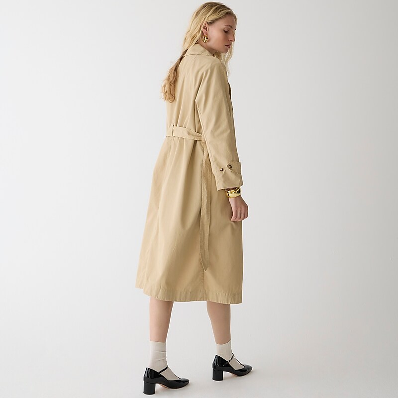 J.Crew Relaxed heritage trench coat in chino Light Khaki Outlet | 92BXCIRVL