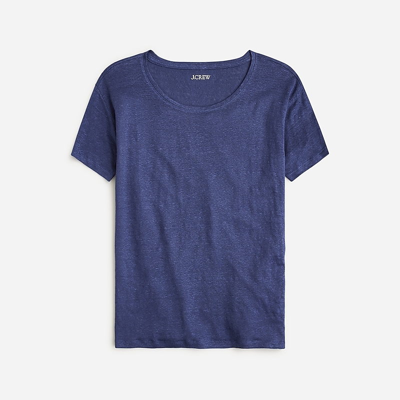 J.Crew Relaxed linen T-shirt Royal Navy Clearance | 40JQNWDIS