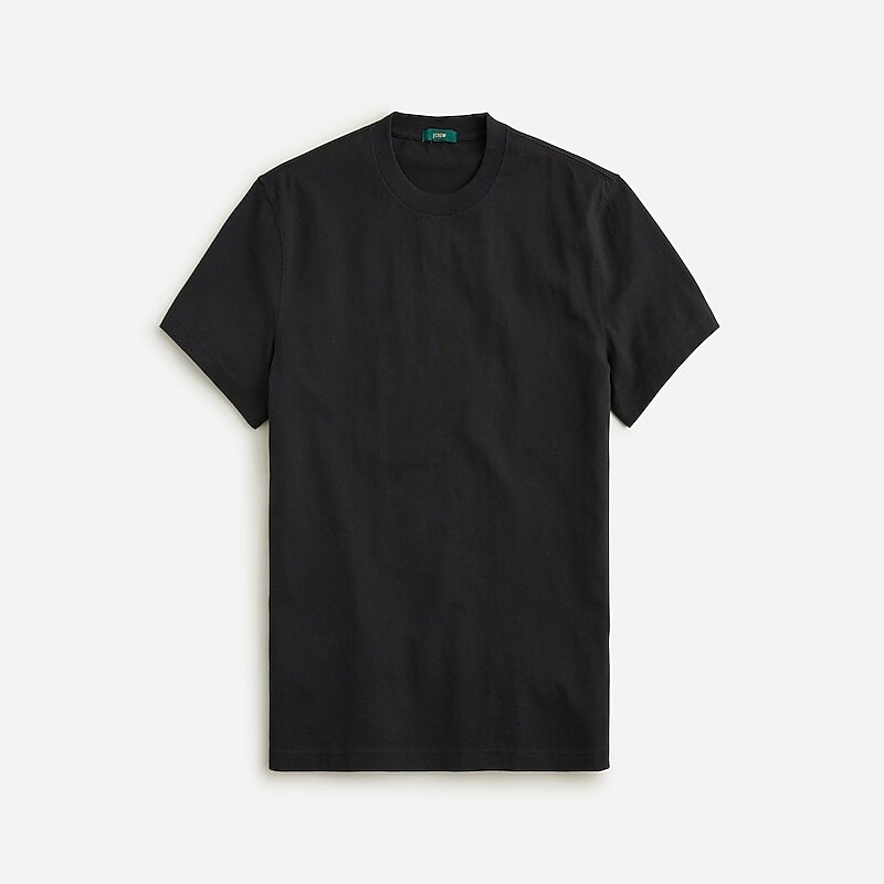 J.Crew Relaxed premium-weight cotton no-pocket T-shirt Black Clearance | 49FGTYMLA