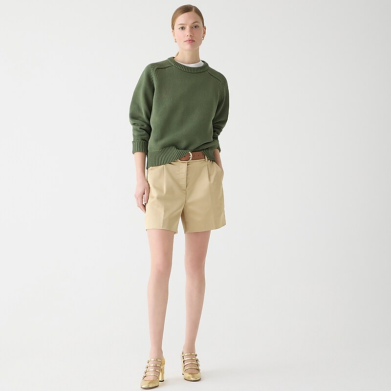 J.Crew Relaxed pullover sweater Utility Green Clearance | 41RWIMBSY