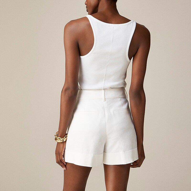 J.Crew Remi short in stretch linen blend White Factory Outlet | 57VDJTOAB