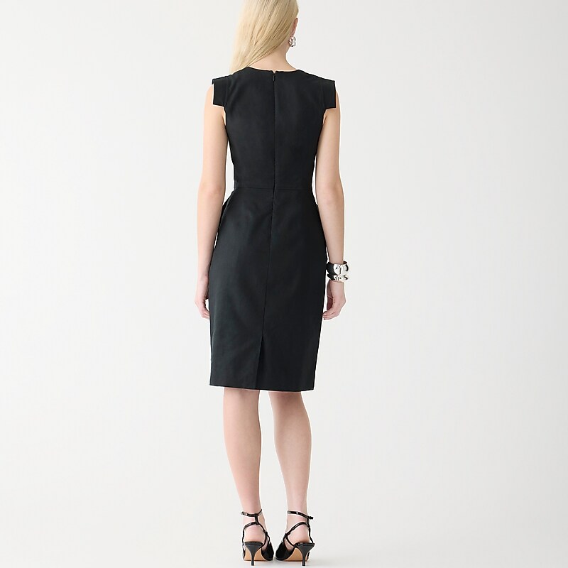 J.Crew Resume dress in stretch linen blend Black Online | 86XISOBQV