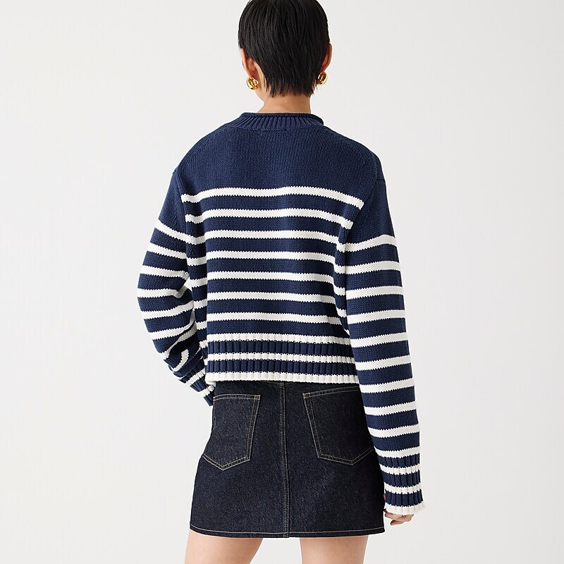 J.Crew Rollneck™ sweater Navy Ivory Sale | 23HZUVYAQ
