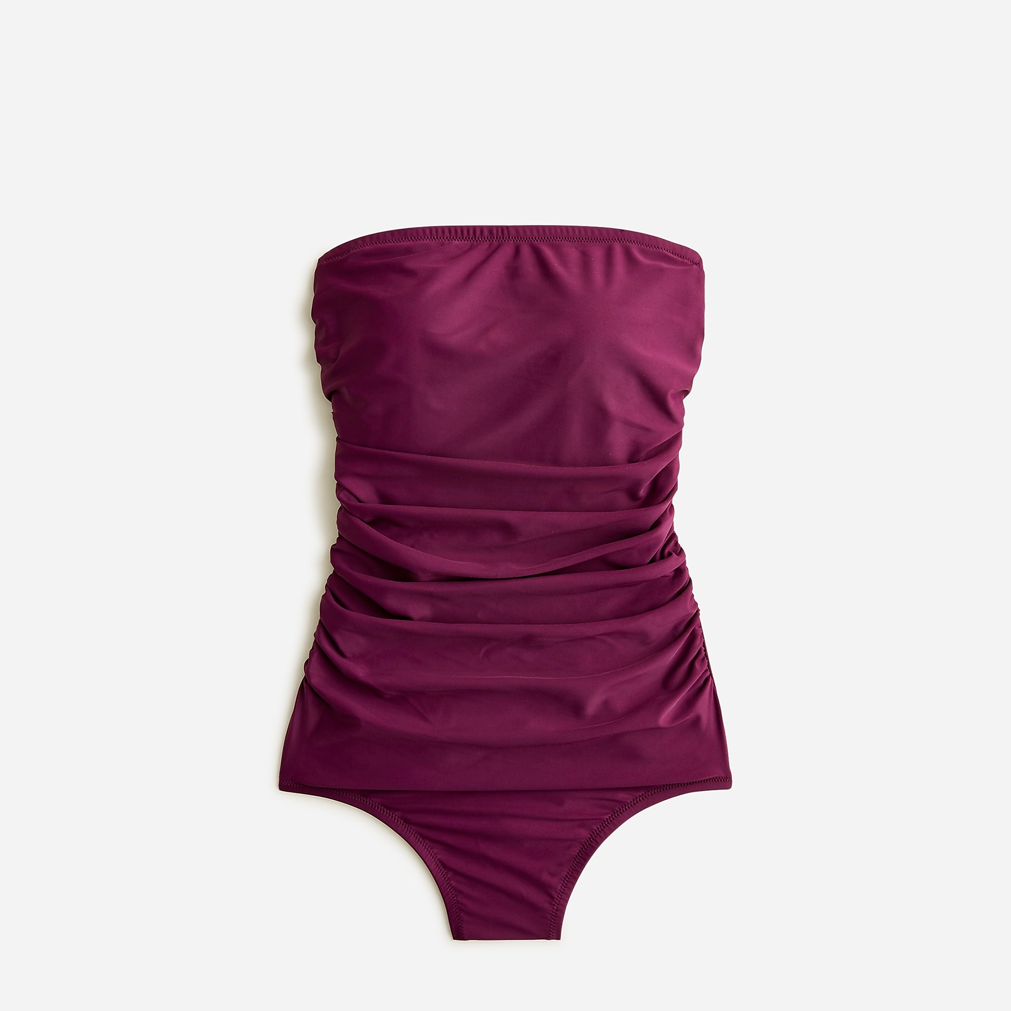 J.Crew Ruched bandeau one-piece swimsuit Iris Outlet Online | 72LRQWSKA