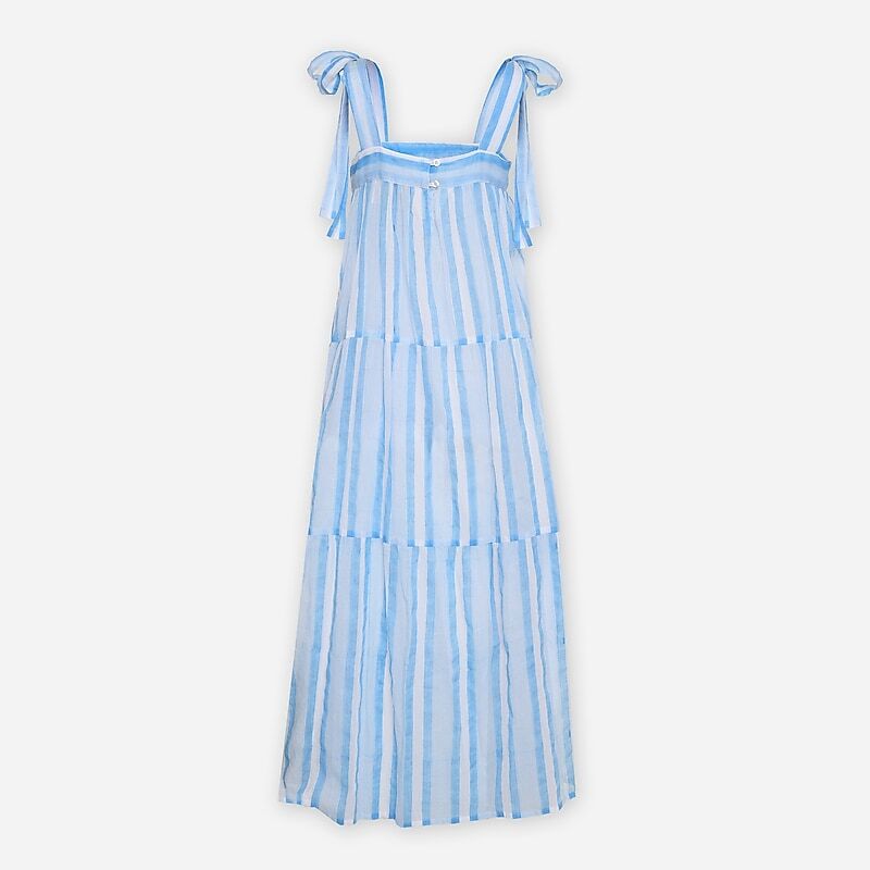 J.Crew SZ Blockprints™ Winslow dress Light Blue Factory Outlet | 52QGJKVPU