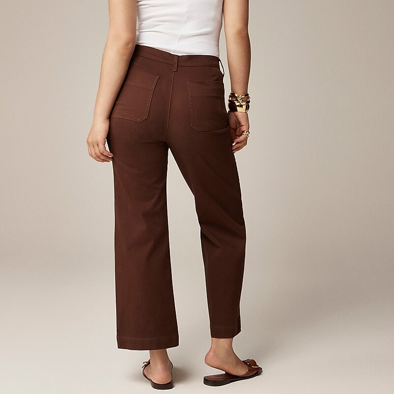J.Crew Sailor slim wide-leg chino pant Dark Bark Clearance | 47MEJCGUR