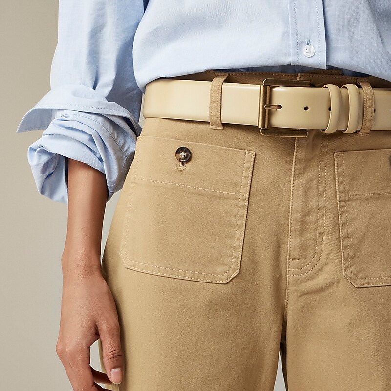 J.Crew Sailor slim wide-leg chino pant Honey Brown Clearance | 37SKAEWUL