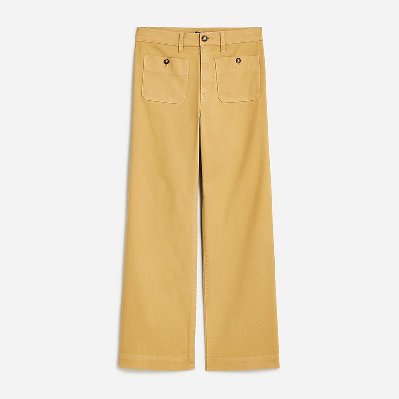 J.Crew Sailor slim wide-leg chino pant Honey Brown Clearance | 37SKAEWUL