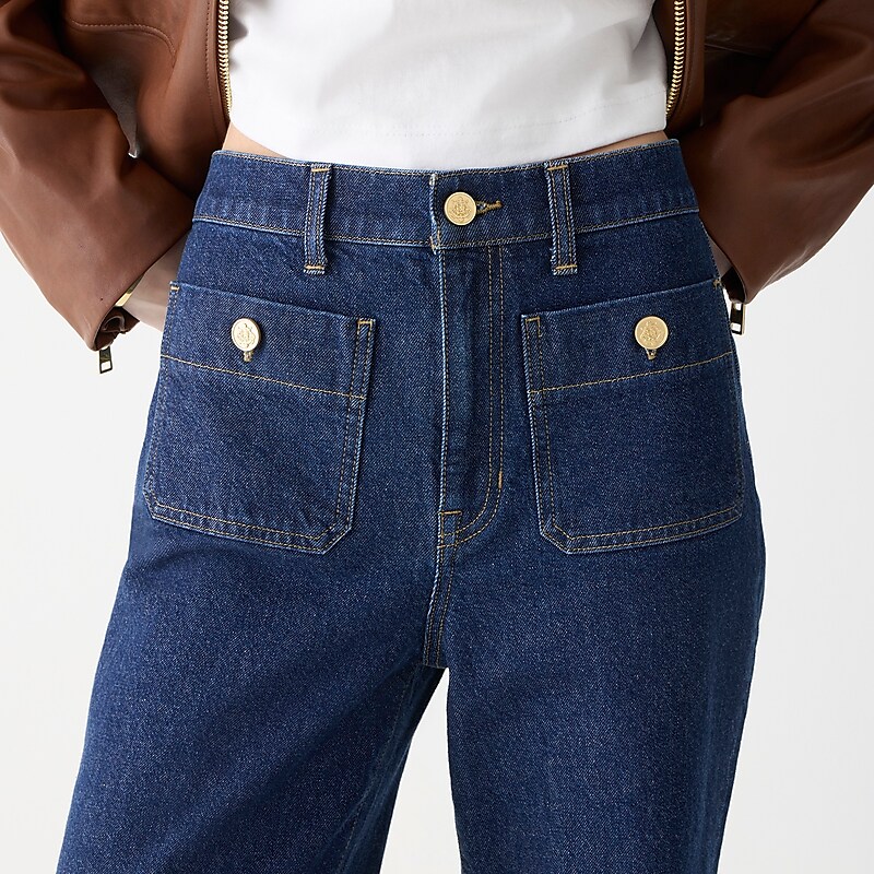 J.Crew Sailor slim wide-leg jean Regina Wash Clearance | 48MQBFJYG