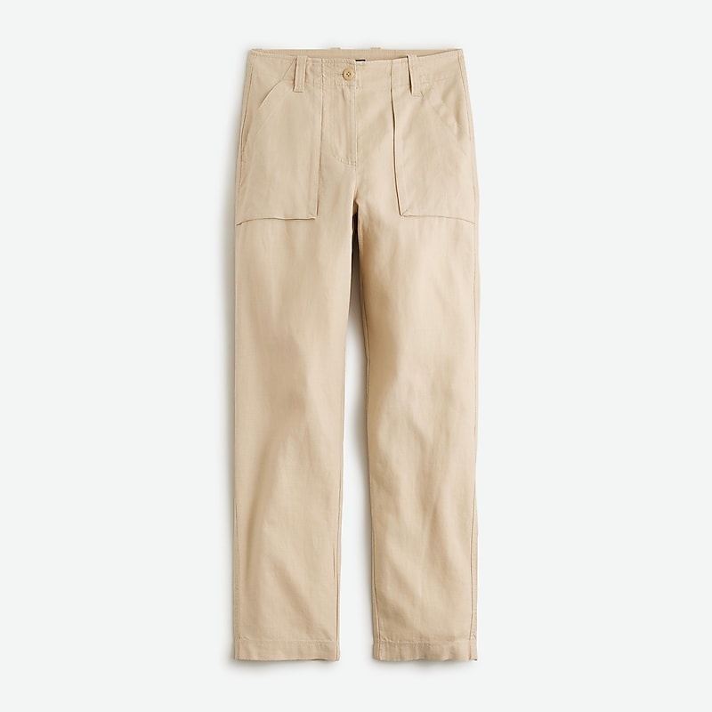 J.Crew Seaside cargo pant in linen-TENCEL™ lyocell blend Light Khaki Clearance | 47SRVOENQ