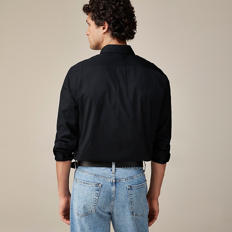 J.Crew Secret Wash cotton poplin shirt Black Factory Promo | 64IBTUAFL