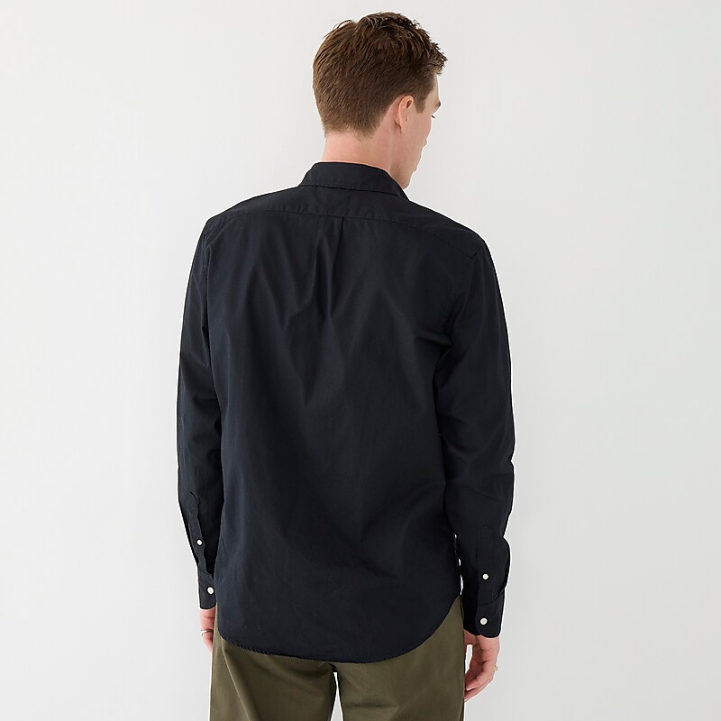 J.Crew Secret Wash cotton poplin shirt Black Clearance | 39WQBAZHS