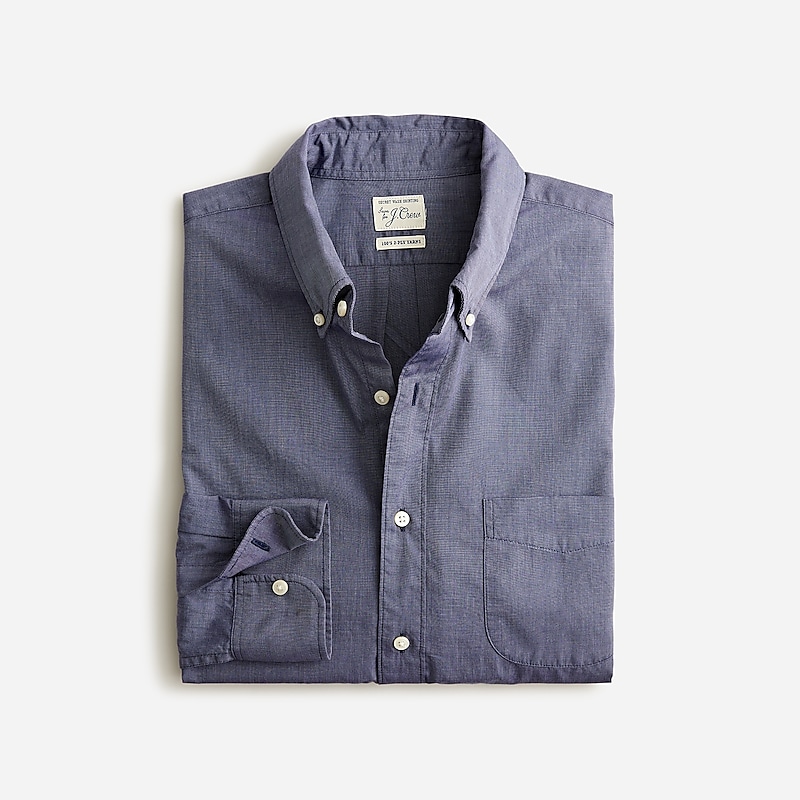 J.Crew Secret Wash cotton poplin shirt Montclair Navy Online | 83ETQJBHI