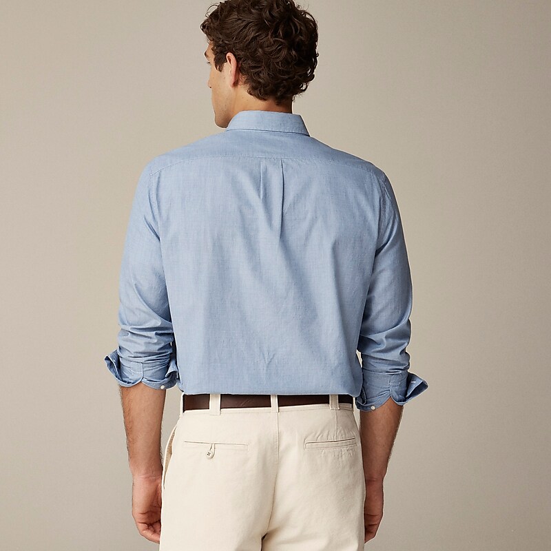 J.Crew Secret Wash cotton poplin shirt Waterfall Online | 02FVQMAIN