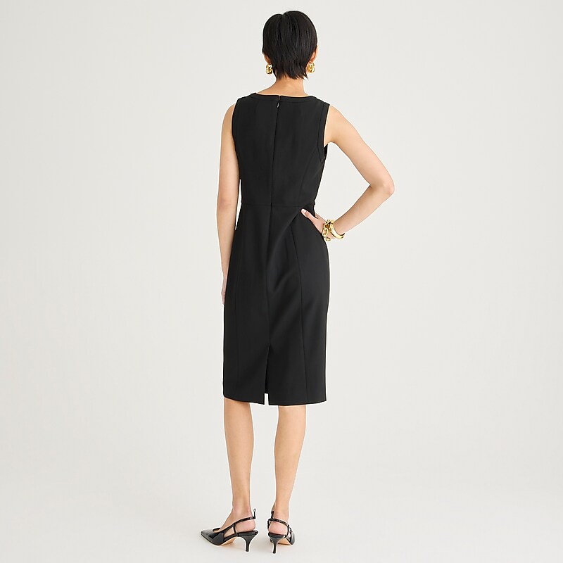 J.Crew Sheath dress in four-season stretch Black Online | 08UTEKQID