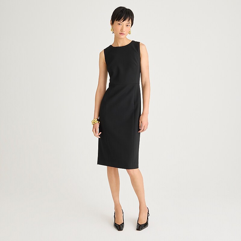 J.Crew Sheath dress in four-season stretch Black Online | 08UTEKQID