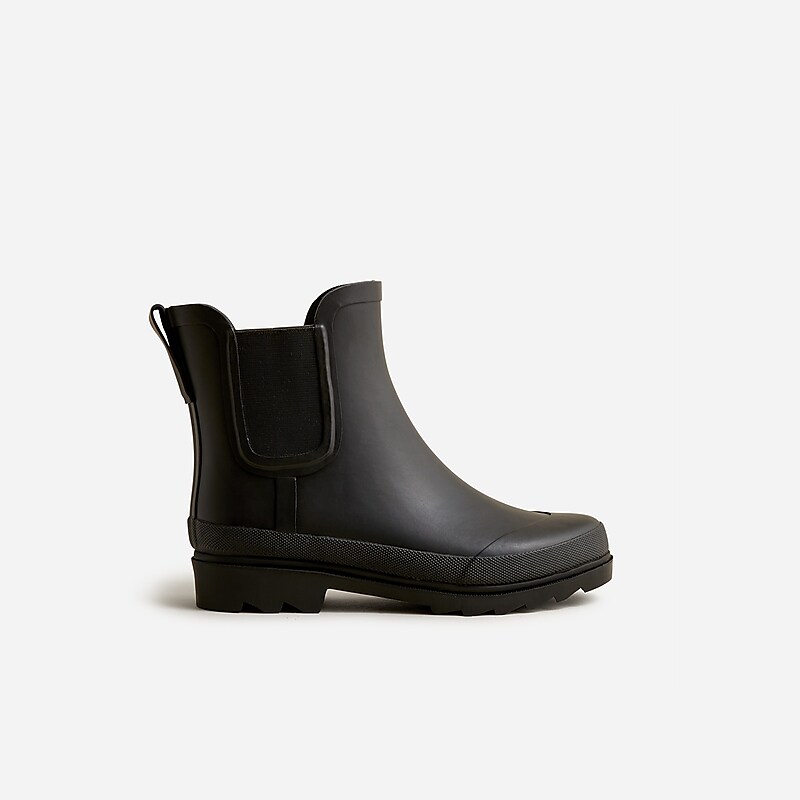 J.Crew Short lug-sole rain boots Black USA | 12YDRTGFE