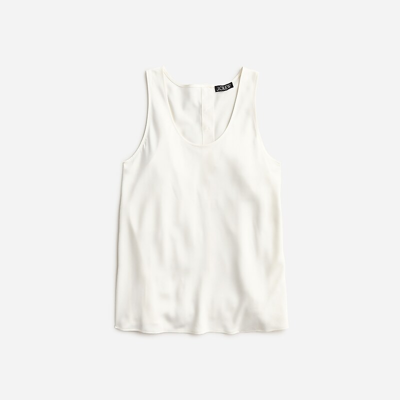 J.Crew Sleeveless shell top in everyday crepe Ivory Online | 82OFUYPKJ