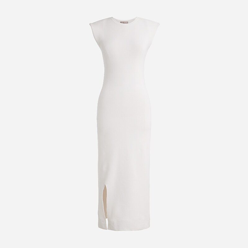 J.Crew Sleeveless sweater-dress in stretch viscose blend White Factory Promo | 69PLYEQFH
