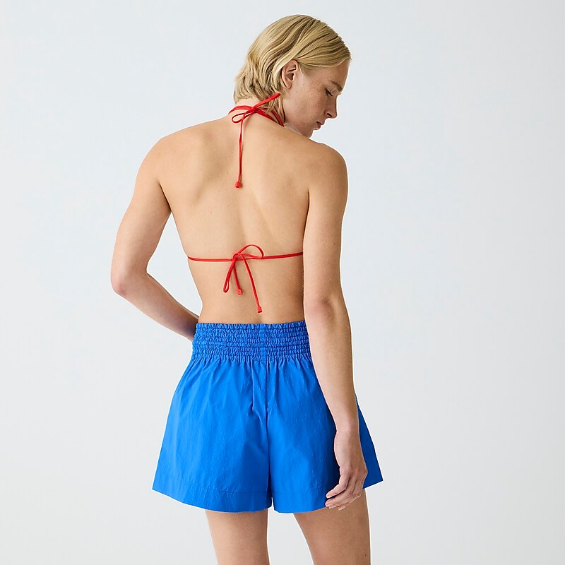 J.Crew Smocked beach short Bright Grotto Factory Promo | 60GVJZLRN