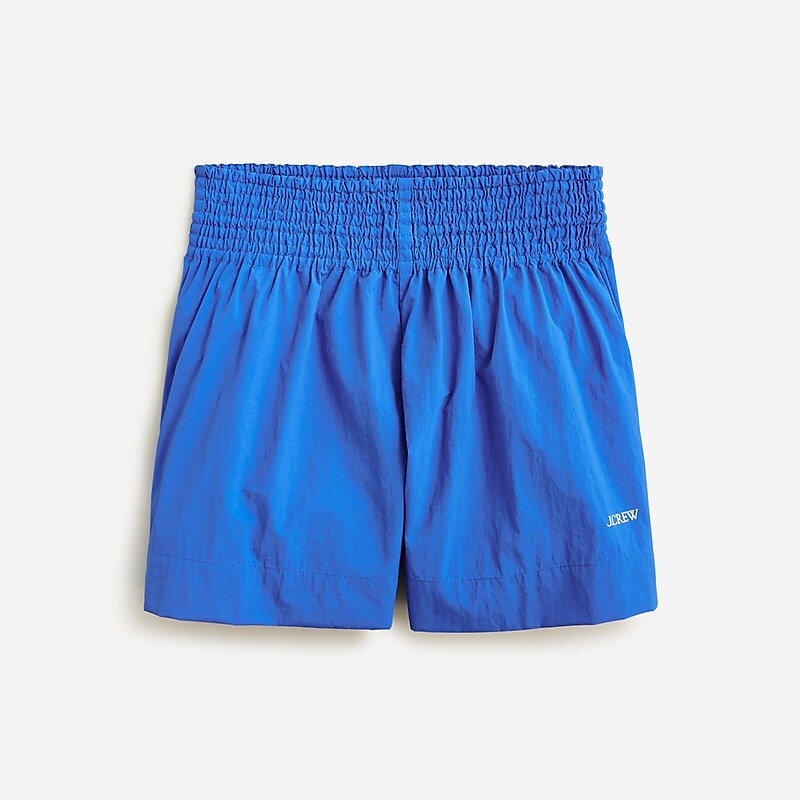 J.Crew Smocked beach short Bright Grotto Factory Promo | 60GVJZLRN