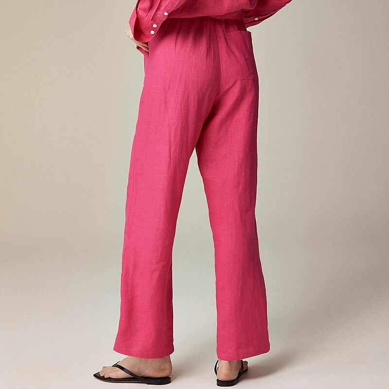 J.Crew Soleil pant in linen Snapdragon Online | 09APTWLSQ
